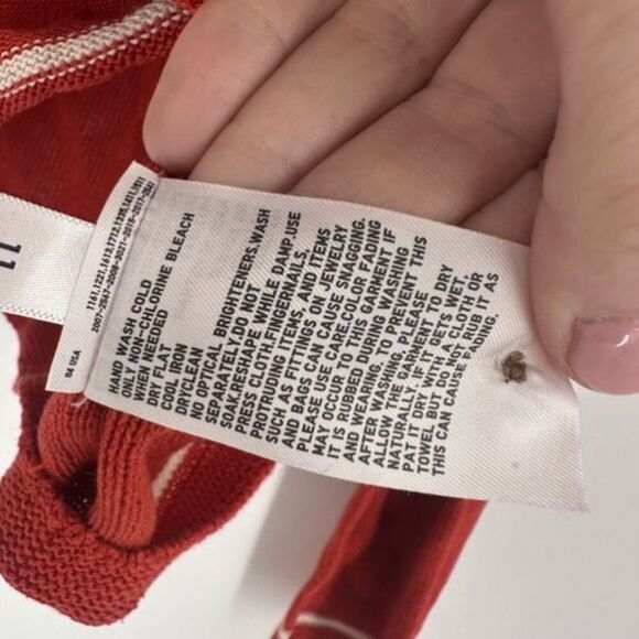 Ines de la Fressange x Uniqlo IDLF 3D Knit LS Red Linen Blend Sweater Medium - Picture 7 of 10